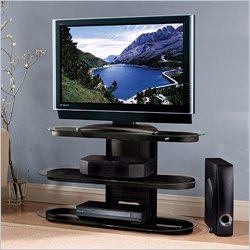 Bello 42 Inch Plasma Glass TV Stand in Black Finish