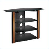 Bello Black Flat Panel Glass 4 Shelf  TV Stand