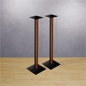 Bello 30 Inch Speaker Stands with Cherry Wood Inlay
