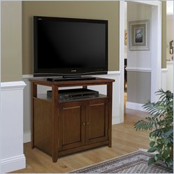 Bello No Tools Assembly Mahogany Finish Wood Audio/Video Cabinet