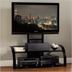 Bello Flat Panel/LCD/Plasma Metal Frame TV Stands with Universal TV Mount in Black Finish