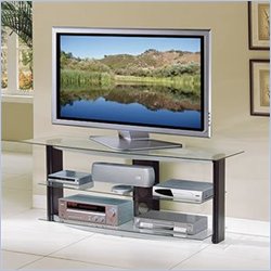 Bello Versatile Flat Panel/LCD/Plasma Glass Black TV Stand