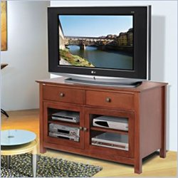 Bello Plasma Wood TV Stand in Rich Dark Cherry Finish by Bello