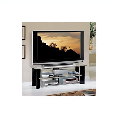 Bello Versatile LCD/Plasma Glass TV Stand in Black Finish
