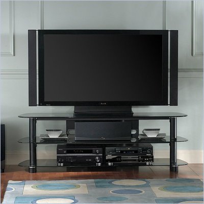 Bello Versatile 3 Shelf Glass TV Stand