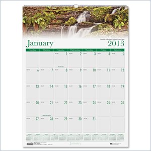 House of Doolittle Earthscapes Waterfalls of the World Wall Calendar