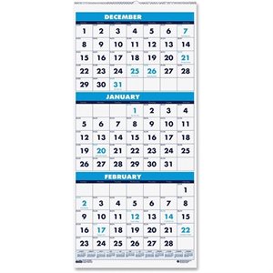 House of Doolittle 3-Month Vertical Compact Wall Calendar
