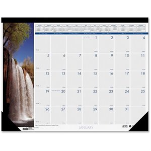 House of Doolittle Earthscapes Waterfalls of the World Desk Pad Calendar
