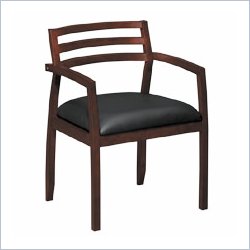 Basyx VL851 Leather Slat Back Guest Side Chair