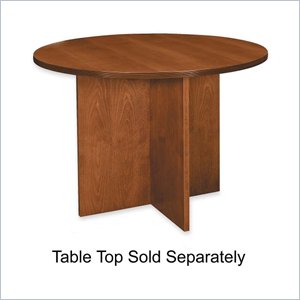 Basyx Veneer Round Conference Table Top with X-Base