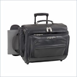 US Luggage Dual Entry Lthr Rolling Computer Case USLD9644
