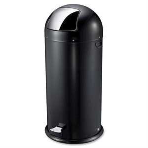 Genuine Joe Round-Top Pedal Receptacle Bin