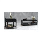Linon Sutton Black Coffee Table and End Table Set