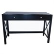 ADD TO YOUR SET: Linon Anna Wood Writing Desk in Distressed Antique Black