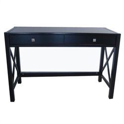 Linon Anna Wood Writing Desk in Antique Black