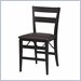 Linon Firenze Vinyl Folding Side Chair in Espresso Finish (Set of 2)