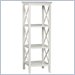 Linon Warwick Audio Tower with 3 Shelves in White