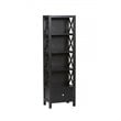 ADD TO YOUR SET: Linon Anna Tall Narrow 5 Shelf Bookcase in Distressed Antique Black