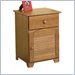 Linon Shutter Nightstand in Pecan