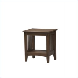 Linon Mission Brown Solid Wood End Table