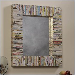 Linon Recycled Magazine Rectangular Mirror