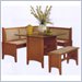 Linon Microfiber Kitchen Dining Nook Set Complete
