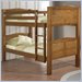 Linon Shutter Bunk Bed 2 Piece Bedroom Set in Pecan