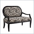 Linon Occasional Loveseat in Zebra Print
