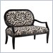 Linon Occasional Loveseat in Zebra Print