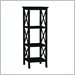 Linon Warwick Media Tower Audio Rack in Black