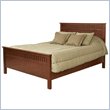Linon Mission Bay Queen Panel Bed in Dark Walnut Finish