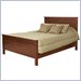 Linon Mission Bay Queen Panel Bed in Dark Walnut Finish