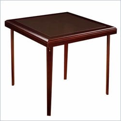 Linon Vinyl Folding Dining Table in Rich Espresso Finish
