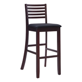 Linon Triena Collection 30 High Ladder Bar Stool in Espresso