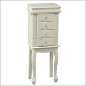 Linon Pearl White Jewelry Armoire