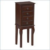 Linon Diamond Espresso Jewelry Armoire