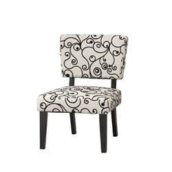 Linon Taylor Accent Chair with Black and White Circles