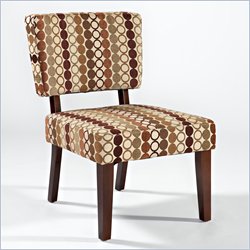 Linon Taylor Accent Chair with Earth Tone Rings Pattern