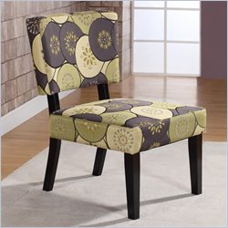 Linon Taylor Accent Chair with Gray and Green Circles