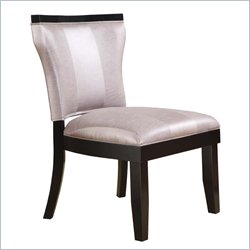 Linon Madison Padded Back Accent Chair in Silver