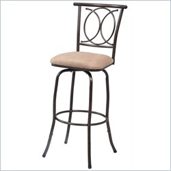 Linon Ox 30 Inch Metallic Swivel Stools (Set of 3)