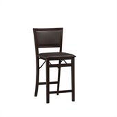 Linon Triena Pad Back Folding Counter Stool 24 in Espresso