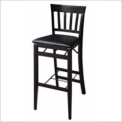 Linon Triena Mission Back Folding Bar Stool 30 in Espresso