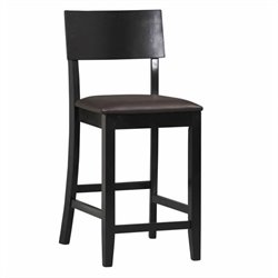 Linon Torino Contemporary Counter Stool 24 in Black