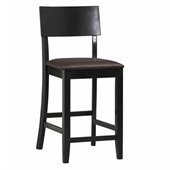 Linon Torino Contemporary Counter Stool 24 in Black