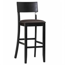 Linon Torino Contemporary Bar Stool 30 in Black