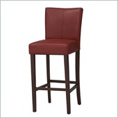 Linon Bonded Leather Counter Stool 30 in Walnut