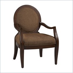 Linon Preston Occassional Chair in Brown