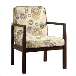 Linon Artista Arm Chair with Dark Brown Frame - Kismet Circle Design