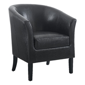 Linon Simon Club Chair in Black